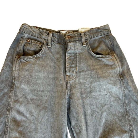 WE THE FREE LUCKY YOU MID-RISE BARREL JEAN NEW TAGS SIZE 25 Stone Grey - Picture 11 of 13